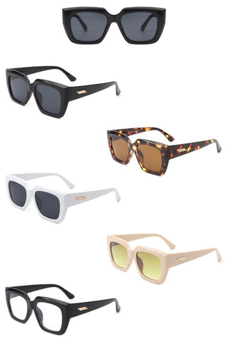 Retro Flat Top Square Fashion Sunglasses