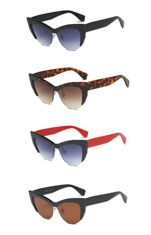 Square Retro Flat Top Cat Eye Fashion Sunglasses