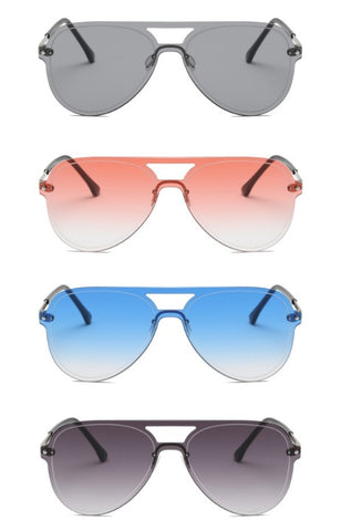 Retro Vintage Mirrored Square Fashion Sunglasses