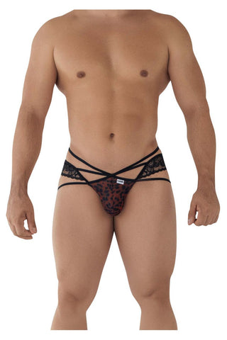 CandyMan 99612 Harness Thong Outfit Color Black