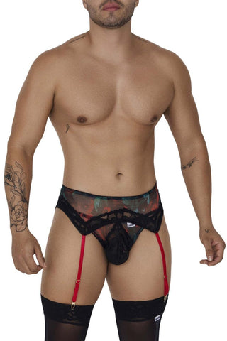 CandyMan 99703 Garter Briefs Two Piece Set Color Red