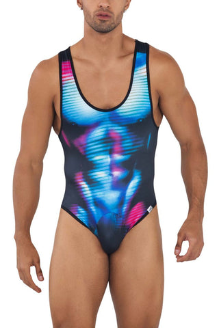CandyMan 99725X Work-N-Out Bodysuit Color Moonlight Blue