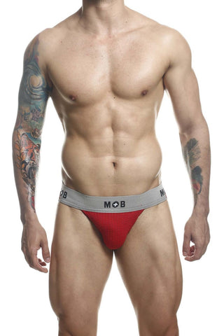 MaleBasics DMBL07 DNGEON Cross Cockring Harness Color Red