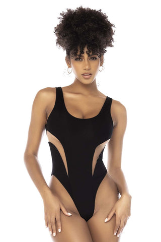 Mapale 6687 Ribbed One Piece Swimsuit Color Printed