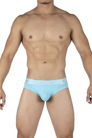 Private Structure PBUT4379 Bamboo Mid Waist Trunks Color Citadel Blue