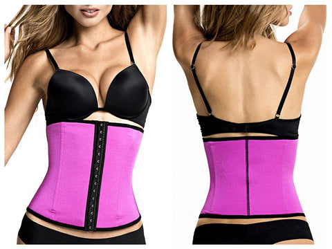 TrueShapers 1063 Latex free Workout Waist Training Cincher Color Coral