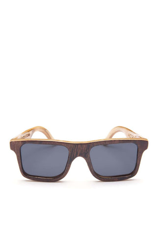 Alice Shoal 1015 Fort Morgan Maple Wood Sunglasses Polarized Lenses Color Black