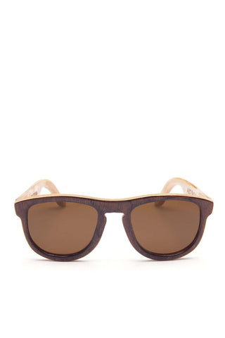 Alice Shoal 1015 Fort Morgan Maple Wood Sunglasses Polarized Lenses Color Brown