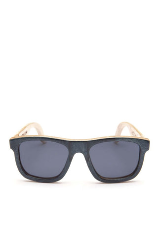Alice Shoal 1005 San Felipe Maple Wood Sunglasses Polarized Lenses Color Black