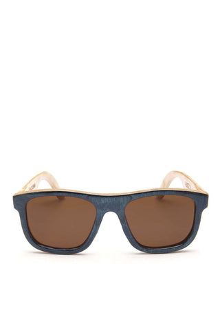 Alice Shoal 1016 Maracaibo Maple Wood Sunglasses Polarized Lenses Color Black