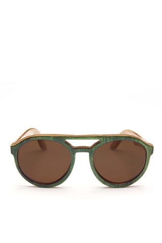 Alice Shoal 1001 Santa Catalina Maple Wood Sunglasses Polarized Lenses Color Brown