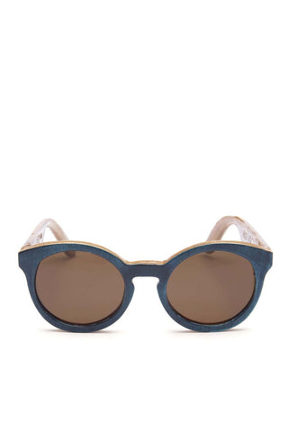 Alice Shoal 1007 Bottom House Maple Wood Sunglasses Polarized Lenses Color Brown