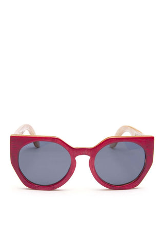 Alice Shoal 1001 Santa Catalina Maple Wood Sunglasses Polarized Lenses Color Brown