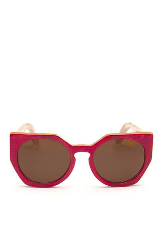 Alice Shoal 1001 Santa Catalina Maple Wood Sunglasses Polarized Lenses Color Black