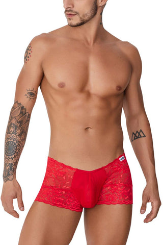 CandyMan 99703 Garter Briefs Two Piece Set Color Red