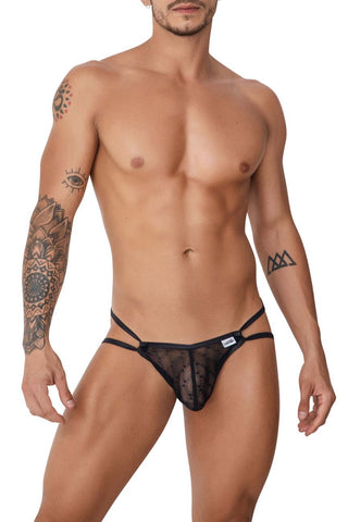 CandyMan 99610 Harness Thong Outfit Color Leopard Print