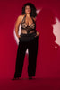 Mapale 1115X Floral Fishnet Bodysuit Color Black