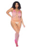 Mapale 1125X Floral Ombre Bodystocking Color Sunset