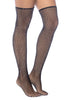 Mapale 1127 Diamond Fishnet Thigh High Stockings Color Black-Rhinestone