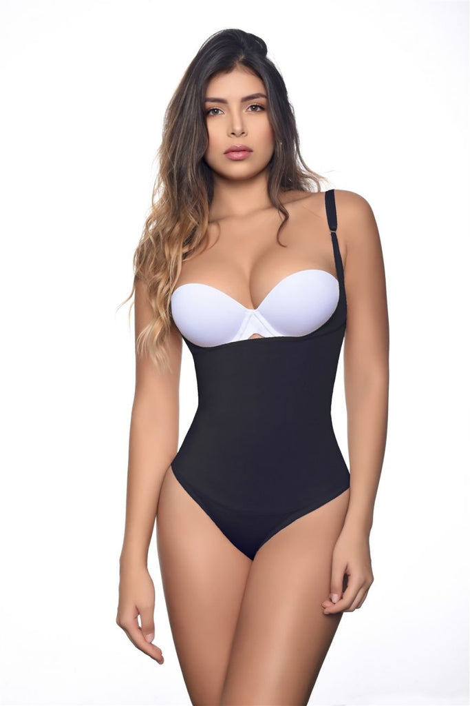 Vedette 107 Evonne Underbust Bodysuit in Bikini Color Black