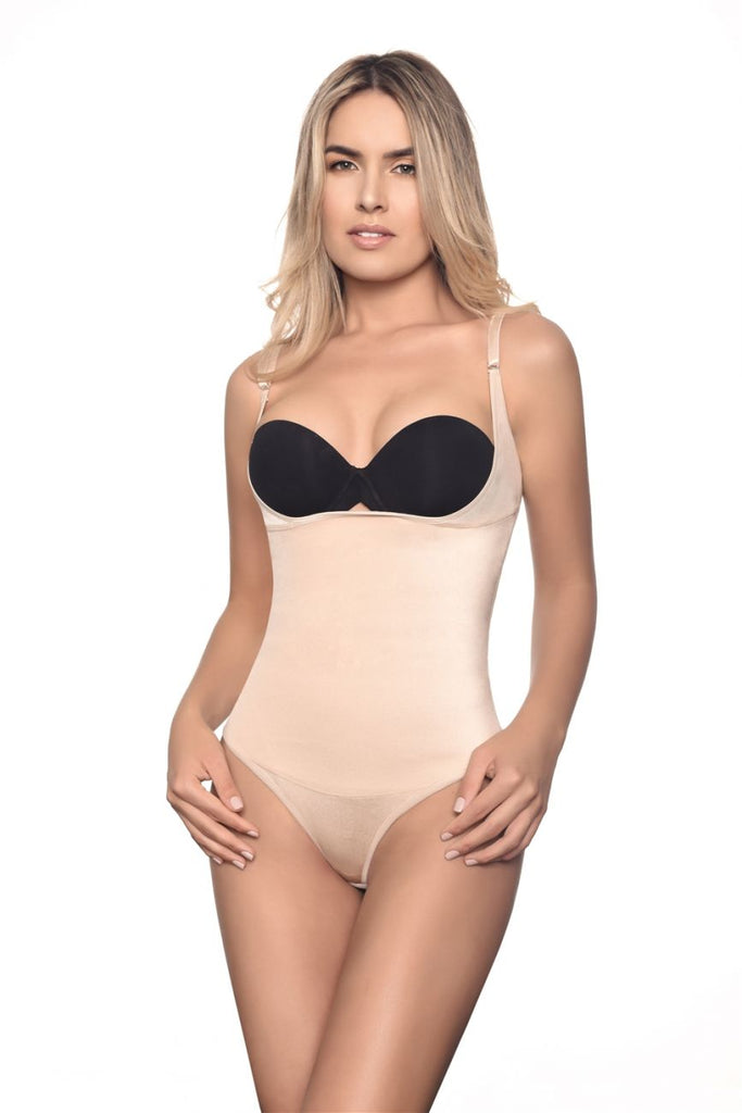 Vedette 111 Evonne Underbust Bodysuit in Thong Color Nude –