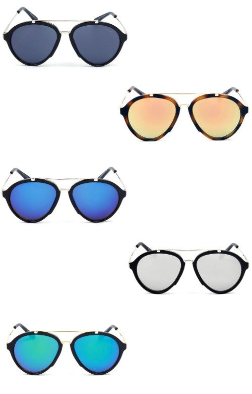 Retro Round Brow Bar Fashion Sunglasses