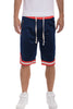 WEIV STRIPED BAND SOLID BASKETBALL SHORTS