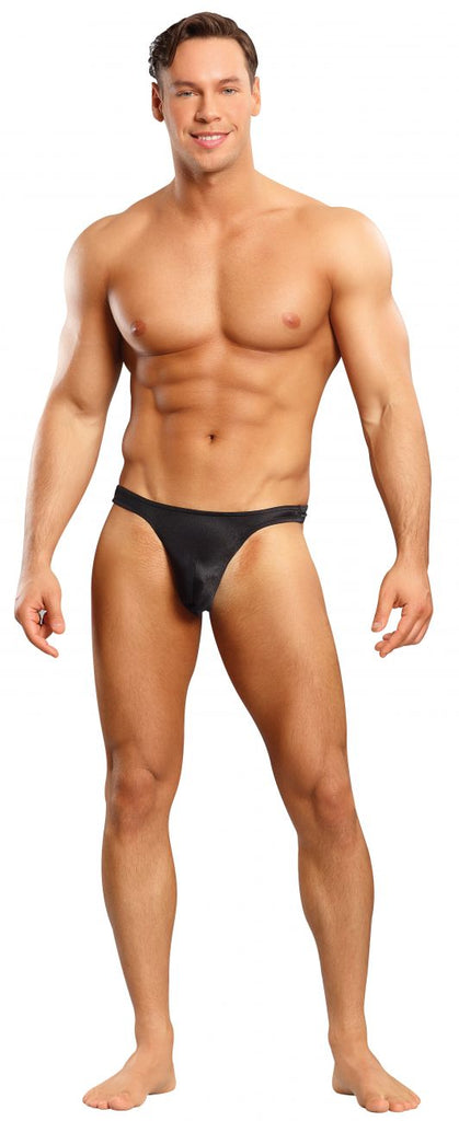 Male Power 442076 Satin Lycra Bong Thong Color Black