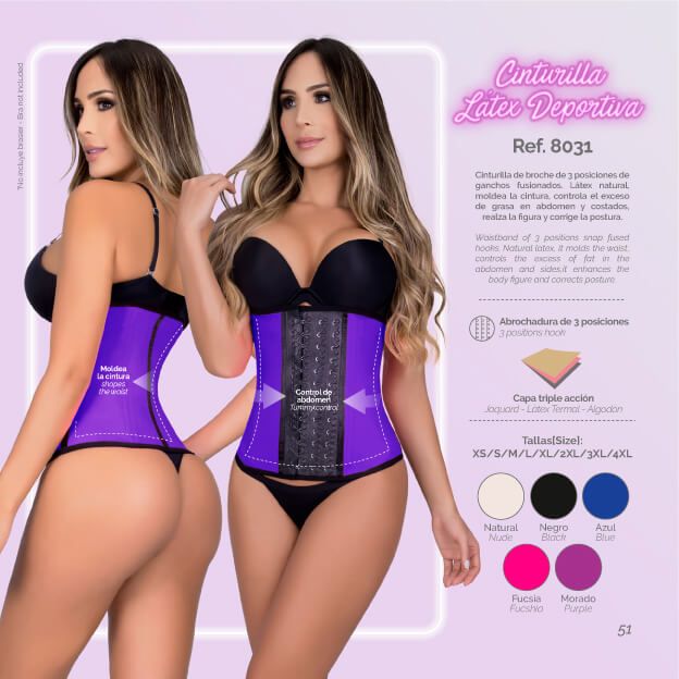 Moldeate 8031 Workout Waist Cincher Color Black