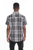 Weiv Men's Casual Short Sleeve Checker Shirts