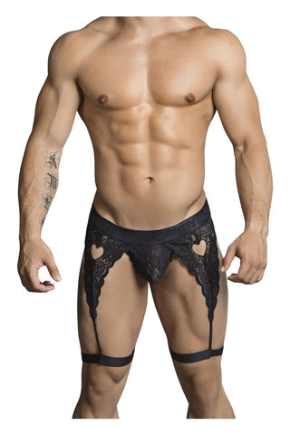 CandyMan 99592 Harness-Thongs Outfit Color Black