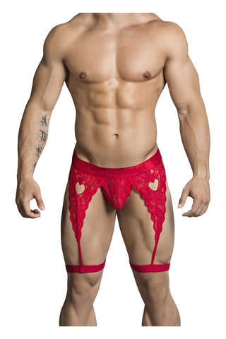 Male Power 394-289 Lucifer Strappy Jock Color Burgundy