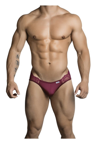 Male Power 394-289 Lucifer Strappy Jock Color Burgundy