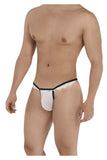 CandyMan 99563 Mesh-Lace G-String Color Ivory-Black