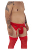 CandyMan 99589X Lace Garther G-String Color Red