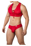CandyMan 99628 Top and Brief Two Piece Set Color Red