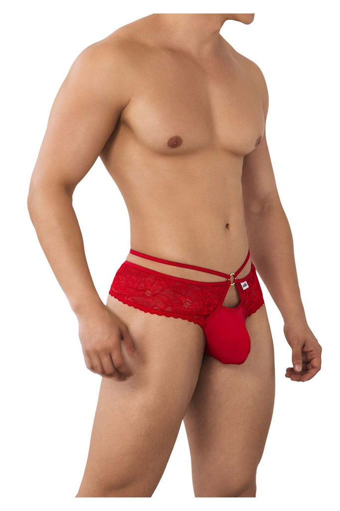 CandyMan 99647 Lace Thongs Color Red