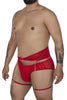 CandyMan 99703X Garter Briefs Two Piece Set Color Red
