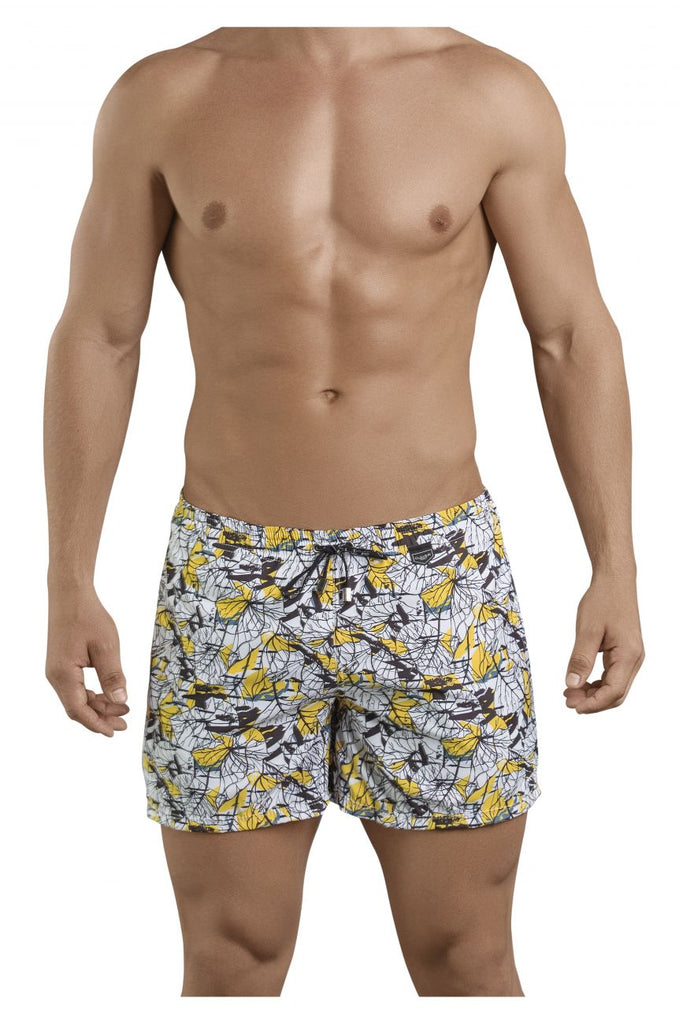 Clever 0684 Leaves Atleta Swim Trunks Color Yellow