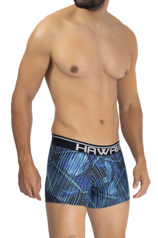 HAWAI 42192 Printed Microfiber Hip Briefs Color Dark Blue