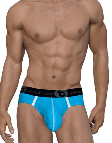 WildmanT Cotton Big Boy Pouch Stripe Jockstrap Black/Royal Blue