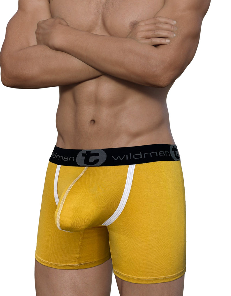 WildmanT Modal Big Boy Pouch 5 Inseam Boxer Brief Gold –