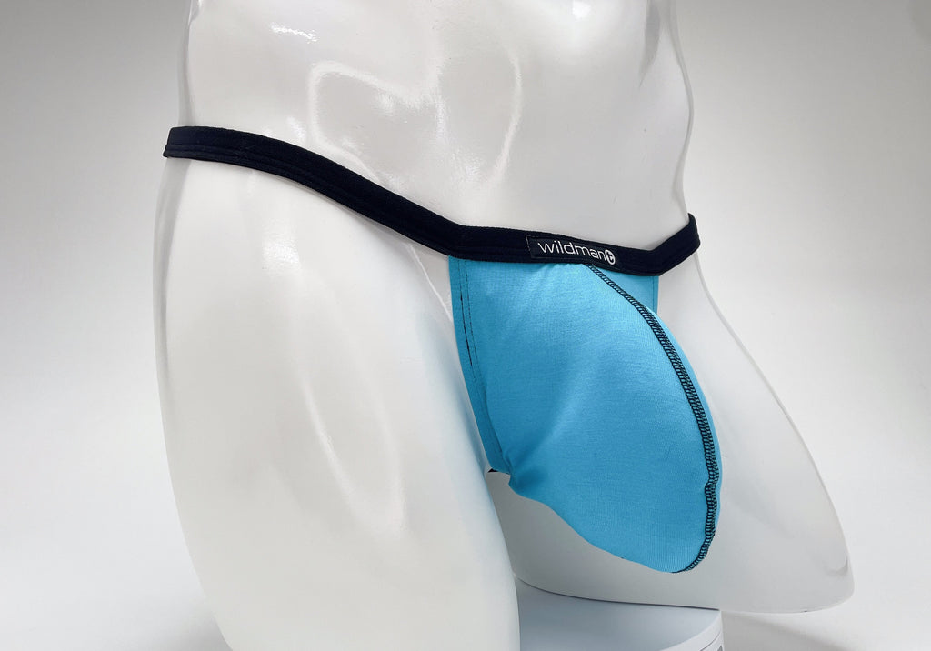 WildmanT Modal Micro Thong Big Boy Pouch Baby Blue