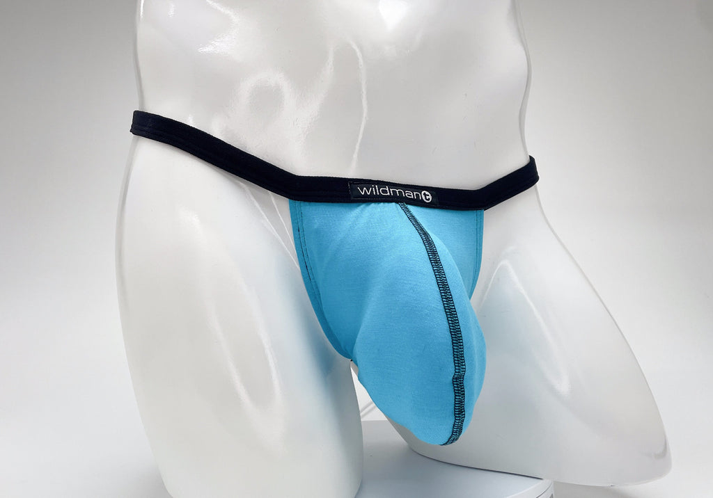 WildmanT Modal Micro Thong Big Boy Pouch Baby Blue