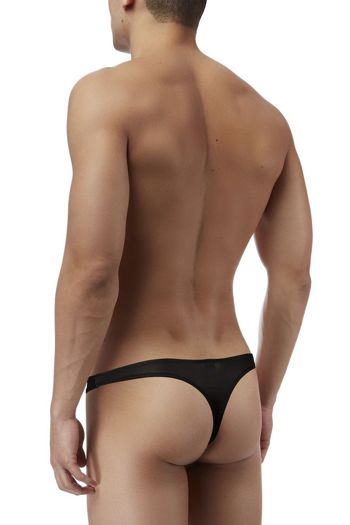 Magic Silk 4306 Silk Knit Mini Pouch Thong Color Black