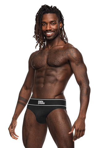 Male Power 409-282 S-naked Criss Cross Thong Silver-black