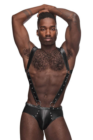 Male Power 407-288 Show Stopper Thong Color Silver Mesh Dot