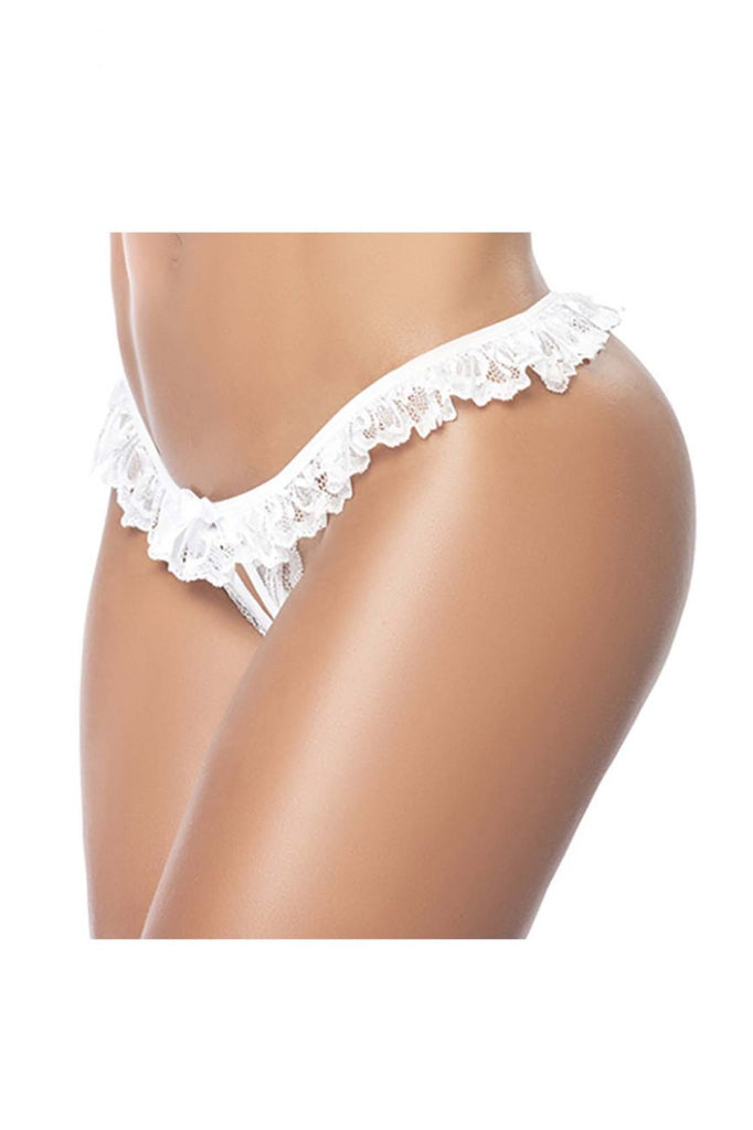 Mapale 119 Lace Peek-A-Boo Panty Color White –