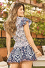 Mapale 4668 Dress Color Blue Print