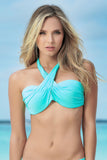 Mapale 6848 Multipurpose Wrap Swimsuit Top with Molded Cup Color Aqua